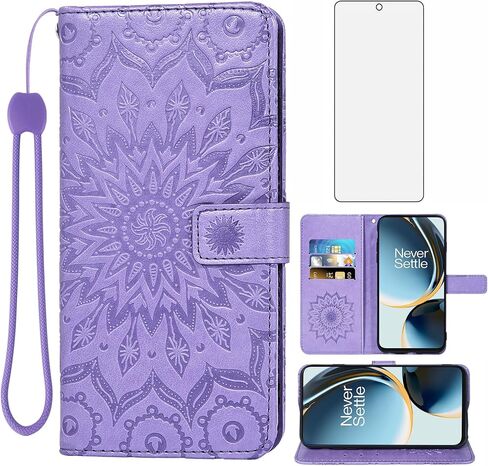 Phone Case for OnePlus Nord N30 5G/CE 3 Lite Wallet with Tempered Glass Screen Protector and Leather Slim Flip Cover Card Holder Stand Cell Accessories OPPO K11x/One Plus 1 1+ N 30/CE3 Women Rose Gold in Saudi Arabia