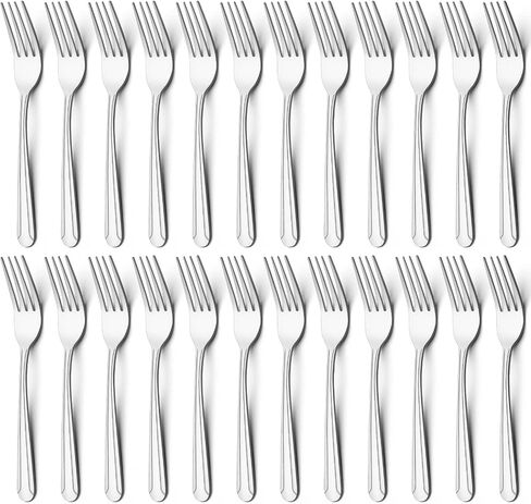 BEWOS 36 Pieces Dinner Forks Set, 8.2-Inch Forks Stainless Steel Silverware, Flatware Forks, Salad Forks, Table Forks, Mirror Polished, Dishwasher Safe, Forks Use for Home, Kitchen or Restaurant in Saudi Arabia