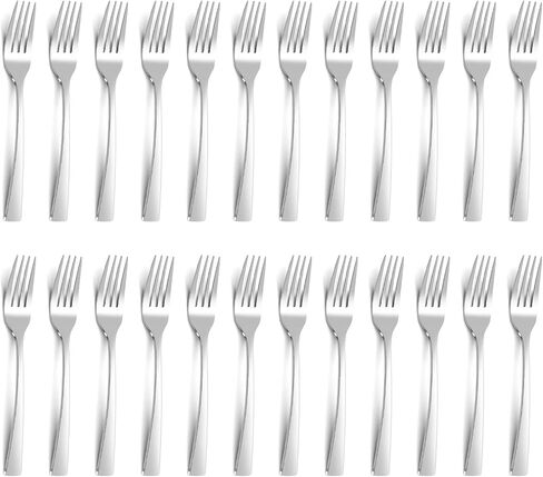 BEWOS 36 Pieces Dinner Forks Set, 8.2-Inch Forks Stainless Steel Silverware, Flatware Forks, Salad Forks, Table Forks, Mirror Polished, Dishwasher Safe, Forks Use for Home, Kitchen or Restaurant in Saudi Arabia