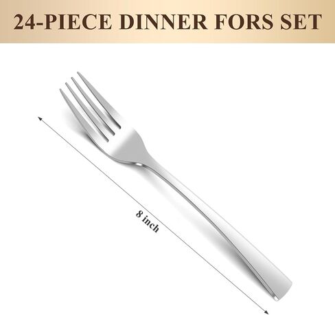 BEWOS 36 Pieces Dinner Forks Set, 8.2-Inch Forks Stainless Steel Silverware, Flatware Forks, Salad Forks, Table Forks, Mirror Polished, Dishwasher Safe, Forks Use for Home, Kitchen or Restaurant in Saudi Arabia