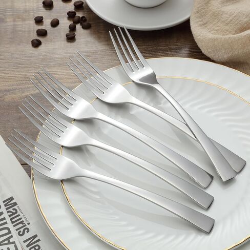 BEWOS 36 Pieces Dinner Forks Set, 8.2-Inch Forks Stainless Steel Silverware, Flatware Forks, Salad Forks, Table Forks, Mirror Polished, Dishwasher Safe, Forks Use for Home, Kitchen or Restaurant in Saudi Arabia
