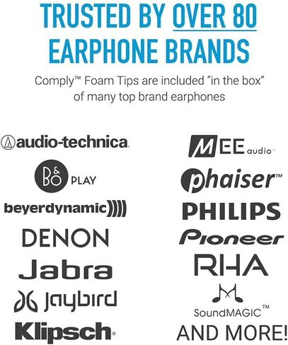 أطراف الأذن البديلة الأصلية من سلسلة Comply Foam 100 لـ Etymotic وISOTunes وWestone والمزيد | الراحة المطلقة | تناسب لا يتزعزع | لا يوجد TechDefender | متوسطة، 3 أزواج in Kuwait