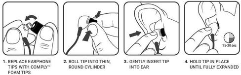 أطراف الأذن البديلة الأصلية من سلسلة Comply Foam 100 لـ Etymotic وISOTunes وWestone والمزيد | الراحة المطلقة | تناسب لا يتزعزع | لا يوجد TechDefender | متوسطة، 3 أزواج in Kuwait