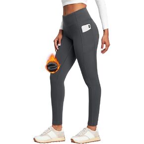 Heathyoga Fleece Lined Leggings Women Thermal Leggings for Women with Pockets Warm Leggings for Winter Yoga Pants