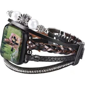 Metal Bracelet Compatible with Apple Watch Band Women 38mm 40mm 41mm 42mm 44mm 45mm 46mm 49mm Rhinestone Dressy Apple Watch Strap for iWatch Band Series 10/9/8/7/6/5/4/3/2/1/SE/Ultra/Ultra 2