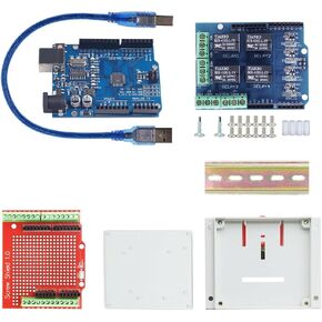 دعامة تثبيت على السكك الحديدية DIN لـ Arduino Uno وRaspberry Pi A+ B+ 2B 3B 3B+ 4B Zero Esp32 Wemos d1 r32 Mega Mkr Beagle Bone (دعامة تثبيت)