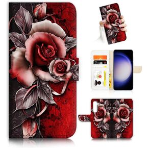 for Samsung S23+, Samsung Galaxy S23 Plus, Art Designed Flip Wallet Style Cover Case Flower Butterfly Painting Full Body Protection AD003 (#24885 Butterfly s23p)