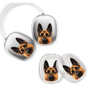 WIRESTER Clear TPU Skin Protector Cover Soft Headphone Case Anti-Scratch Earcup Cover Compatible with Apple AirPods Max - Orange Tabby Kitten Cat