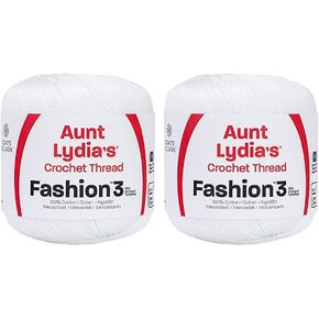 Coats Crochet 182-175 Aunt Lydia's Fashion Crochet, Cotton Size 3, Warm Blue