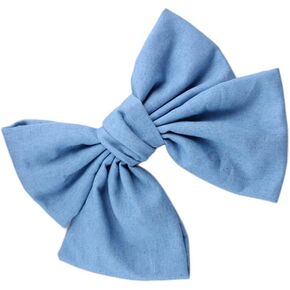 Woman Denim Brooch Flower Girls Blue Jeans Hair Clip Lady Hairgrips HairPin JW02 (2pc-Set)