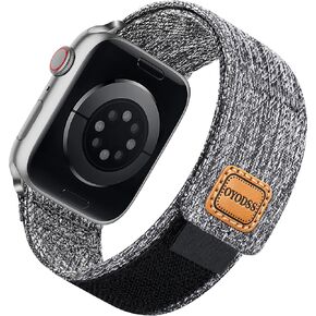 OYODSS Woven Fabric Cloth Band Compatible with Apple Watch Bands 38mm 40mm 41mm 42mm 44mm 45mm 49mm, Adjustable Breathable Sport Strap for iWatch Ultra Series 8/7/6/5/4/3/2/1 SE Women Men