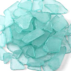 Sea Glass Pieces for Crafts, Weddings & Home Decor - Frosted Flat Glass in Blue, White & Green (11 Oz)