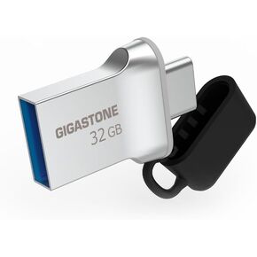 GIGASTONE Z50 32GB 2-in-1 Dual OTG Flash Drive USB 3.2 Gen 1 USB Type C and Type A, Metal Memory Stick, Reliable Performance & Durable, USB 2.0 / USB 3.0 / USB 3.1 Interface Compatible