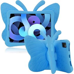 iPad Air 4 5 6 10.9 case iPad Pro 11 2024 2022 Case for Kids Girl 3D Cute Butterfly Case with Stand Light EVA Shockproof Rugged Drop Protection Full Cover Kids case for Kids Gift (Rose)