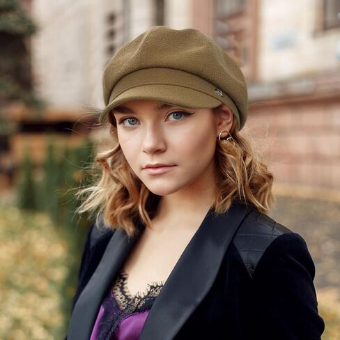 Women Wool Newsboy Hats Cabbie Hat Beret Paperboy Tweed Baker Boy Cap in Saudi Arabia