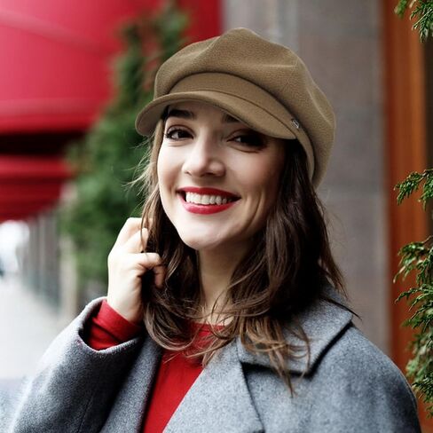 Women Wool Newsboy Hats Cabbie Hat Beret Paperboy Tweed Baker Boy Cap in Saudi Arabia