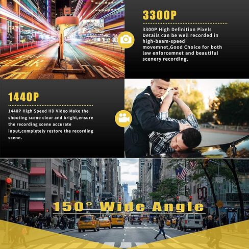 Aolbea 1440P QHD Police Body Camera Built-in 64GB Record Video Audio Picture 2.0" LCD Infrared Night Vision,3300 mAh Battery Waterproof Shockproof Lightweight Data-encrypt for Law Enforcement Record in Saudi Arabia