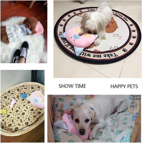 وسادة سرير للحيوانات الأليفة، الرفيق المثالي للنوم في وقت القيلولة للكلاب والقطط الصغيرة، لعبة كرتونية قطيفة (أزرق) in Kuwait