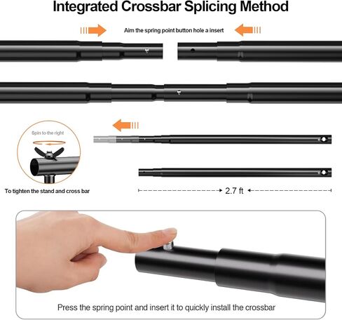 Backdrop Stand 10x10ft, Back Drop Stand for Party | Adjustable Photo Background Stand Support Kit with 6 Clamps, 2 Sandbags and Carry Bag for Parties Wedding Photography in Saudi Arabia