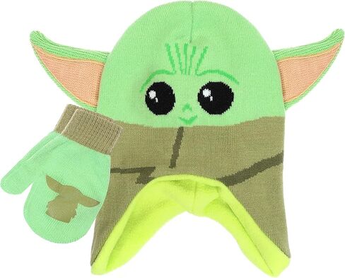 Star Wars Baby Yoda Kid’s Winter Hat Scarf and Snow Gloves for Boys and Toddlers 3 Pc. Set Warm Pom-Pom Beanie with Gift Box in Kuwait