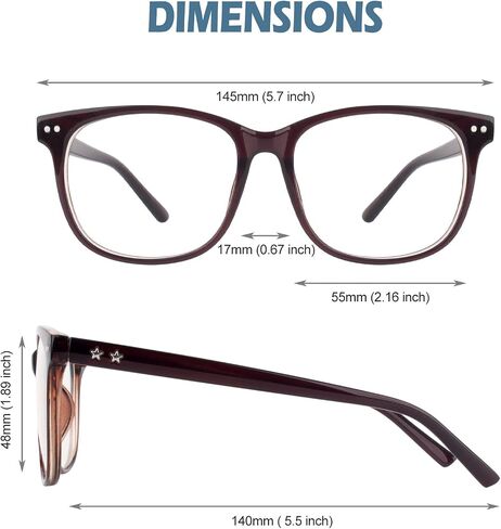 Happy Store CN81 Large Oversized Bold Frame UV 400 Clear Lens Horn Rimmed Glasses in Kuwait
