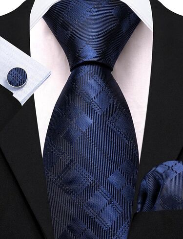 Barry.Wang Men Paisley Tie Set with Pocket Square Cufflink Silk Woven Necktie Formal Wedding Party 6PCS in Saudi Arabia
