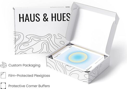 HAUS AND HUES Mountain Wall Art - مجموعة ملصقات فنية جبلية زرقاء مكونة من 3، ملصقات طبيعية وديكور جداري فني للمناظر الطبيعية، فن حائط تجريدي أزرق، فن حائط أزرق لغرفة المعيشة (12 × 16، غير مؤطر) in Kuwait