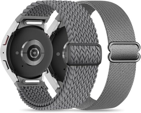 One Click No Gap Stretchy Nylon/Braided Bands Compatible with Samsung Galaxy Watch 7/6/5/4/FE 40mm 44mm/ Watch 5 Pro 45mm/ Watch 6/4 Classic 43mm 47mm 42mm 46mm,20mm Soft Nylon Sport Wristband(2 pack) in Saudi Arabia