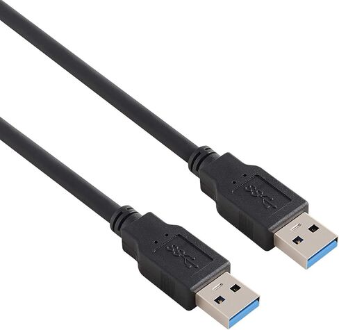 PASOW USB 3.0 Type A Male to Type A Male 24/28AWG Cable Cord (10 Feet, Black) in Kuwait