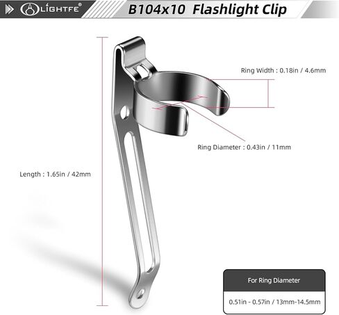 LIGHTFE 15 حزمة من مشابك المصباح اليدوي B119~B207، يمكن استخدامها كمشابك للقبعات، ومشابك للجيب، ومشابك للحقائب، مما يجعل من السهل حملها. هناك 15 مواصفات مختلفة للمشابك (15 مجموعة من المشابك) in Kuwait