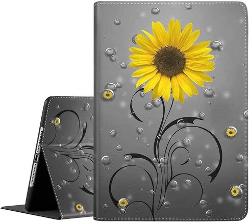 Case for iPad 9th / 8th / 7th Generation (2021/2020/2019) 10.2 inch/iPad Air 10.5" 2019 / iPad Pro 10.5",Leather Smart Cover with Auto Wake/Sleep, Cowhide Brown Black Cow in Kuwait