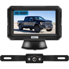 Backup Camera 7 Inch HD 2K-Color Clear Image Night Vision DIY Guide Lines, Rear View Monitor Waterproof LED with On/Off Switch for Car, SUVs, Pickups, RVs Trucks Tractors Bus Semi-Trailers H7