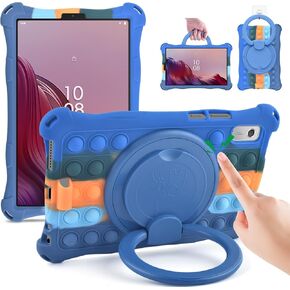 حافظة سيليكون من DETUOSI لجهاز Lenovo Tab M9 9.0 بوصة 2023 (TB-310FU)، مع مسند بمقبض، حافظة متعددة الزوايا قابلة للتعديل لجهاز Tab M9 Tablet، وردي مبهر