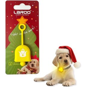 LaRoo Christmas Day Dog Lights for Night Walking,Led Dog Collar Lights for Nighttime Clip On Light up Dog Collar
