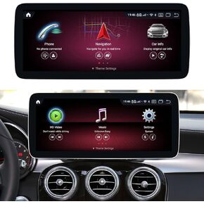 KOASON 12.3inch 8+128G Android13 Screen Display Monitor Upgrade Multimedia Player GPS Navigation for Mercedes Benz C GLC Class (2014-2018) W205 NTG5