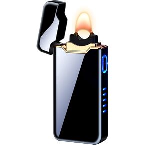 COZYLIFE Electric Touch Sensor Arc Lighter High Power Flame Electronic Arc Lighter USB Rechargeable Windproof Electric Lighter Perfect Cigarette Lighter for Your Boyfriend Family (Matte Black)