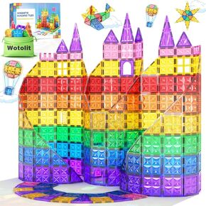 Magnetic Tiles Kids Toys STEM Magnet Toys for Toddler Magnetic Blocks Building Toys Preschool Learning Sensory Montessori Toys for 3+ Year Old Boys and Girls, Safe Creativity Toddler Kids Toys