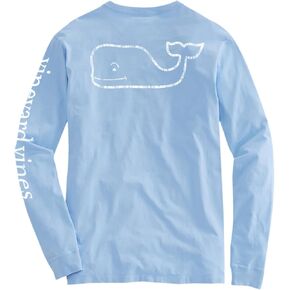 vineyard vines Women's Long Sleeve Vintage Whale Pocket T-Shirt