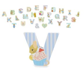 Peter Rabbit Wooden Letters by Orange Tree Toys, Letter V with Mrs. Tittlemouse - Alphabet Animal Letter for Personalised Baby Name, Toy Box, Door, Wall Decorations, Animals Nursery Decor, Boys Girls
