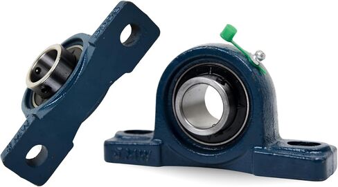 Jeremywell UCP201-8 Pillow Block Bearing (4 Pack), 1/2 inch Bore, 2 Bolt Flange Mounted, Solid Cast Iron Base, Self-Alignment in Kuwait
