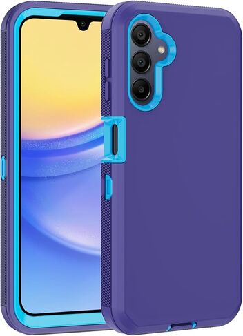 for Samsung Galaxy A15 5G Case,with Built in Screen Protector Heavy Duty Drop Protection,Full Body Rugged Shockproof Dustproof Protective Phone Cover for Samsung Galaxy A15 5G (Black/Orange) in Saudi Arabia