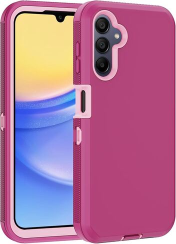 for Samsung Galaxy A15 5G Case,with Built in Screen Protector Heavy Duty Drop Protection,Full Body Rugged Shockproof Dustproof Protective Phone Cover for Samsung Galaxy A15 5G (Black/Orange) in Saudi Arabia