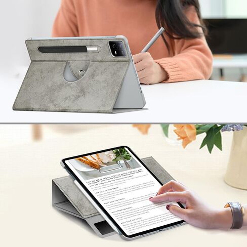 Case Compatible with Xiaomi Pad 6 Tablet 11.0 inch Released 2023 Multi-Angle Stand Cover for Mi Pad 6 Pro Tablet 360° Adjustable Swivel,Black in Kuwait