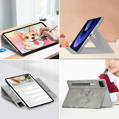 Case Compatible with Xiaomi Pad 6 Tablet 11.0 inch Released 2023 Multi-Angle Stand Cover for Mi Pad 6 Pro Tablet 360° Adjustable Swivel,Black in Kuwait