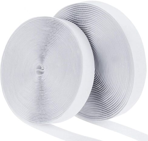 16.5Ft x 1 Inch Self Adhesive Strips, Heavy Duty Strong Back Sticky Fastening Tape,Nylon Fabric Fastener Mounting Tapes for Sewing, Crafting,DIY- Indoor or Outdoor Use (White) in Saudi Arabia