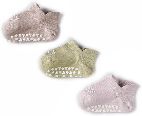 Anti Slip Low Cut Socks With Grips For Babies Infant Toddlers Kids Boys And Girls, Non Skid Ankle Socks in Saudi Arabia