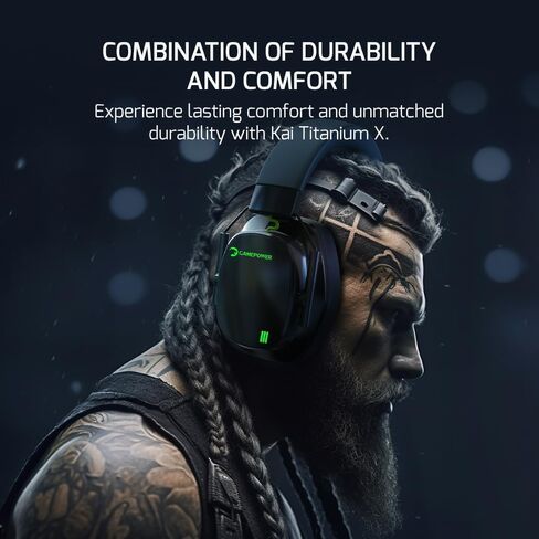 سماعة الألعاب GAMEPOWER Voldon X مقاس 3.5 مم جاك - سماعات رأس سلكية مع محركات 50 مم، تصميم مريح، ميكروفون عازل للضوضاء، PS4، PS5، لأجهزة إكس بوكس، أسود in Kuwait