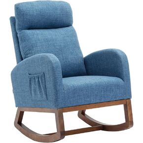 HomSof Swivel Glider Rocker Recliner, White Teddy Rocking Chair for Nursery, Modern Lounge Chair for Living Room