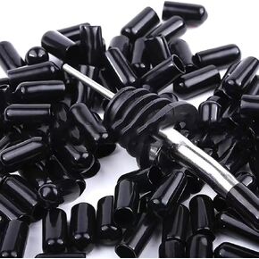 LEGERM 100 Pcs Pourers Dust Covers Olive Oil Liquor Bottle Pour Spout Cover Rubber Caps (Not Include the Spout)