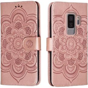 for Samsung Galaxy S9+ S9 Plus Case Wallet with Card Holder Kickstand Magnetic Soft Leather Flip Fold Case for Samsung S9+ S9 Plus Cover (Blue)